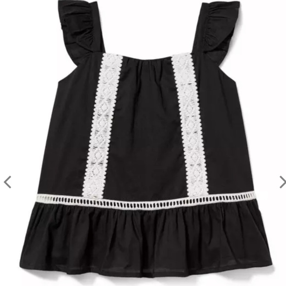 Jaime and Jack Peplum Crochet Trim Top Size 12 New With Tag - Picture 1 of 10